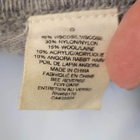 Anthropologie Moth gray‎ zip up cinched waist lightweight sweater small - Picture 10 of 16